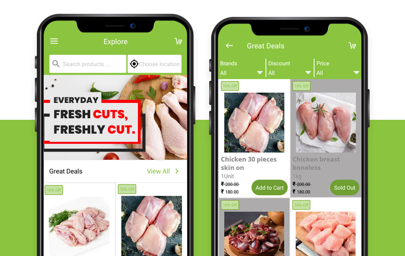 Features of the meat ordering service
