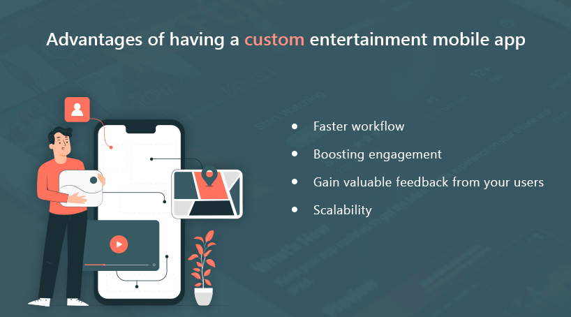 Advantages of having a custom entertainment mobile app