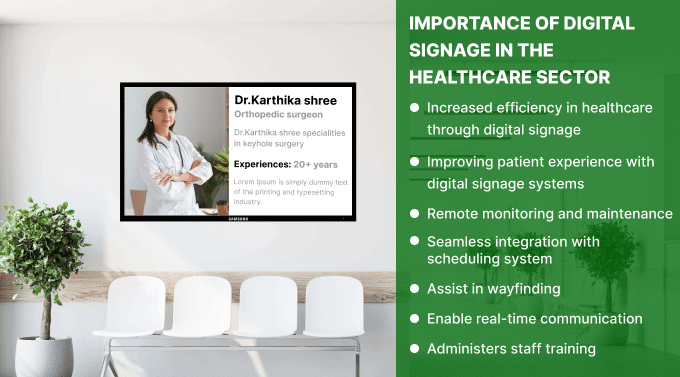 Importance Of Digital Signage In The Healthcare Sector